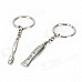 Creative Toothpaste and Toothbrush Style Zinc Alloy Keychain - Silver (2 PCS)