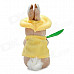 Cute Rabbit with Carrot Short Plush Doll Toy - Yellow + Light Brown