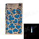 HONEST BCZ384-1 Fashion Windproof Butane Lighter- Gold + Blue