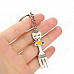 Mini Spoon and Fork Zinc Alloy Keychain - Silver (2 PCS)