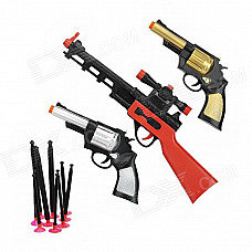 328 Plastic BB Guns Toy + Soft Bullets + Target Board Set for Kids / Children - Multicolored