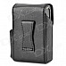 High Quality PU Leather Cigarette Case w/ Lighter Pocket - Black