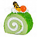 Cute Cake Roll Style Magnetic Fridge Sticker - Green