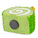 Cute Cake Roll Style Magnetic Fridge Sticker - Green