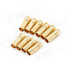 DIY 3.5mm Gold Plated Banana Jack Connectors for Fixed Wing R/C Airplane - Yellow (10 PCS)