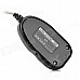 Guitar to USB Link Cable w/ 6.35mm Headphone Jack / 3m Audio Cable for PC / Mac Recording - Black