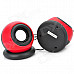 AW-214 USB Multimedia 3W x 2 Subwoofer Speakers for Laptop / Computer - Red + Black (Pair)