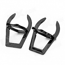 Portable Folding Plastic Smoking Tabacco Pipe Holder Stand - Black (2 PCS)