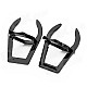 Portable Folding Plastic Smoking Tabacco Pipe Holder Stand - Black (2 PCS)