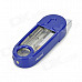 082 Unique Pin Style Zinc Alloy + Plastic Yellow Flame Butane Jet Lighter - Blue + Transparent