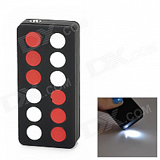 Chinese Dominoes 9 Style Windproof Red Flame Butane Jet Lighter w/ Light - Red + White + Black