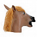 A-002 Big Horse Head Style Latex Face Mask for Party - Light Brown