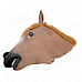 A-002 Big Horse Head Style Latex Face Mask for Party - Light Brown