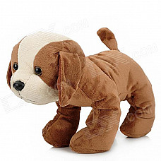 Cute Dog Style Short Plush + PP Cotton Stuffed Toy Doll - Brown