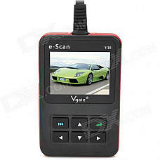 Vgate E-scan V10 2.8" LCD Screen OBDII Car Scan Tool for Gasoline Motor Car - Black + Red