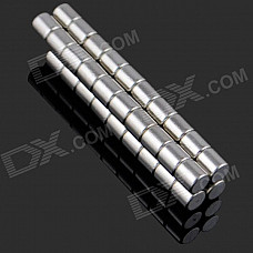 5 x 5mm NdFeB Neodymium Magnet Circular Cylinder DIY Puzzle Set - Silver (50 PCS)