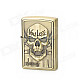 KANTAI Evil Skull Pattern Copper Zinc Alloy Kerosene Oil Lighter - Bronze