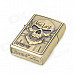 KANTAI Evil Skull Pattern Copper Zinc Alloy Kerosene Oil Lighter - Bronze