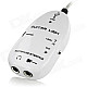 Handy Guitar Effector Plastic Recording Audio Card w/ USB Link Cable - White