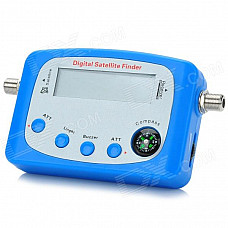 GT-SF9507 2.2" LCD 950~2150MHz Mini Digital Satellite Finder w/ Compass - Blue + Silver Grey