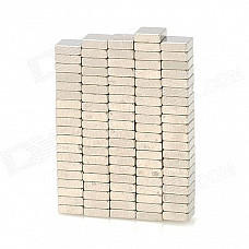 3 x 3 x 1mm NdFeB Neodymium Magnet Cube DIY Puzzle Set - Silver (100 PCS)