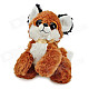 Cute Cartoon Puppy Style Stuffed Plush Doll Toy - Brown + White + Black