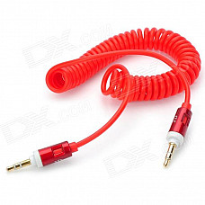 MM-35 Spring 3.5mm Male to Male Audio Cable - Red + White (200cm)