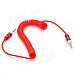 MM-35 Spring 3.5mm Male to Male Audio Cable - Red + White (200cm)