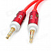 MM-35 Spring 3.5mm Male to Male Audio Cable - Red + White (200cm)
