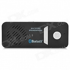 BH-32 Dual-Standby Car Bluetooth V3.0 + EDR Handsfree Speakerphone - Black + Silver