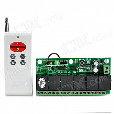 TDL-T6A 12V 6-Channel Wireless Remote Control Switch - Green + Black + White