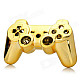 Replacement ABS Electroplating Housing Case for Sony PS3 Game Bluetooth Controllers - Golden