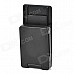 Mobile Phone Stand Holder + CF / SD / MMC / MS / XD / TF / M2 Card Reader - Black + Silver