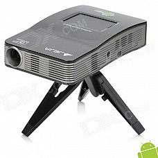 JEJA J1-MP002 Muti-function Portable Android LED Projector w/ AV / HDMI / TF Set - Black + Grey