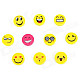 FUNI CT-6657 Cute Cartoon Face Pattern Round Magnet Stickers - Yellow + Deep Pink (10 PCS)