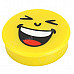 FUNI CT-6657 Cute Cartoon Face Pattern Round Magnet Stickers - Yellow + Deep Pink (10 PCS)