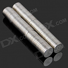 8x 1mm NdFeB Neodymium Magnet Circular Cylinder DIY Puzzle Set - Silver (100 PCS)