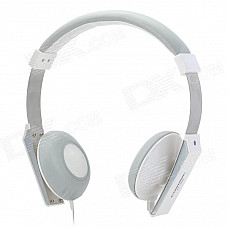 COSONIC CT-655 Stylish 118dB Heavy Bass Stereo Headset for Laptop - White + Gray + Silver (125cm)