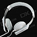 COSONIC CT-655 Stylish 118dB Heavy Bass Stereo Headset for Laptop - White + Gray + Silver (125cm)