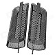 Decorative Carbon Mesh Sticker for Car Air Condition Vent - Black + Grey (2 PCS)