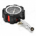 High Precision Stainless Steel + ABS Car Tire Pressure Gauge / Meter w/ Reset Function - Black