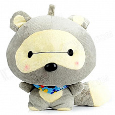 Cute Racoon Style Plush Doll Toy - Grey + Beige