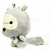 Cute Racoon Style Plush Doll Toy - Grey + Beige