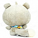 Cute Racoon Style Plush Doll Toy - Grey + Beige