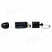 FS763A Mini Bullet Shape Cotton Refill Oil Lighter - Black