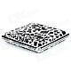 Fashion Leopard Print Stainless Steel Cigarette Case - White + Black