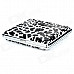 Fashion Leopard Print Stainless Steel Cigarette Case - White + Black