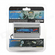 Senpower 200W Car 12V DC to 220V AC Power Inverter with Universal Socket Adapter