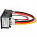 Mini Dual 3-Digit LED Display Digital Car Voltmeter / Ammeter Module (DC 0~100V / 10A 12V)