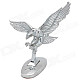 DIY 3D Eagle Stand Badge Sticker Car Front Hood Emblem - Silver